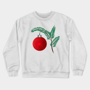 Beautiful christmas red bauble Crewneck Sweatshirt